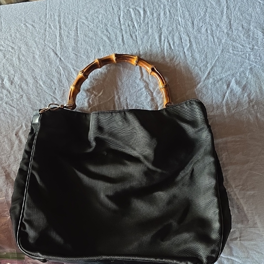 Vintage GUCCI Black Bamboo Handle Tote. GENTLY USED. Non-smoker Home.